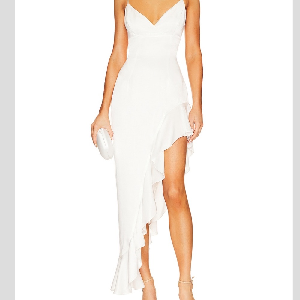 Revolve Bardot Ember Midi Dress Ivory (White)